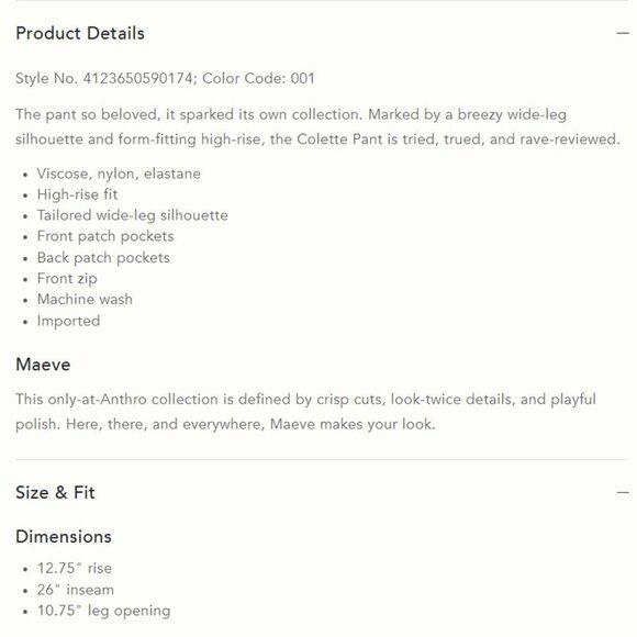 Anthropologie - Colette Ponte Crop Wide-Leg Pants by Maeve - Size 16W - Black - Picture 4 of 4